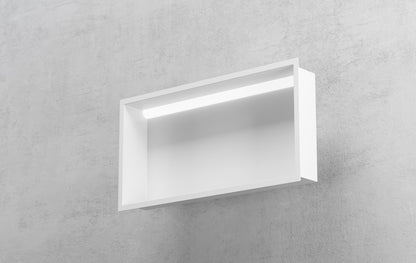 Bemeta Nisa perete baie 32x10xH32 cm cu iluminare LED, alb