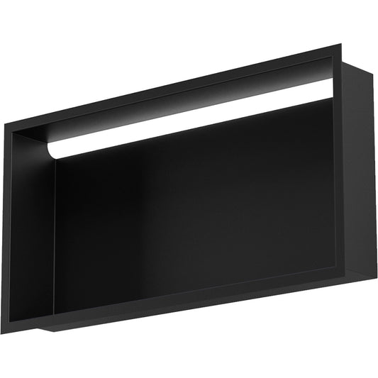 Bemeta Nisa perete baie 23x10xH32 cm cu iluminare LED, negru