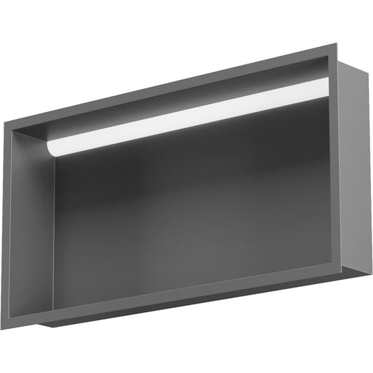 Bemeta Nisa perete baie 92x10xH32 cm cu iluminare LED, crom