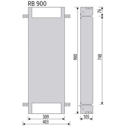 Bemeta Rama montaj nisa perete baie H900 mm