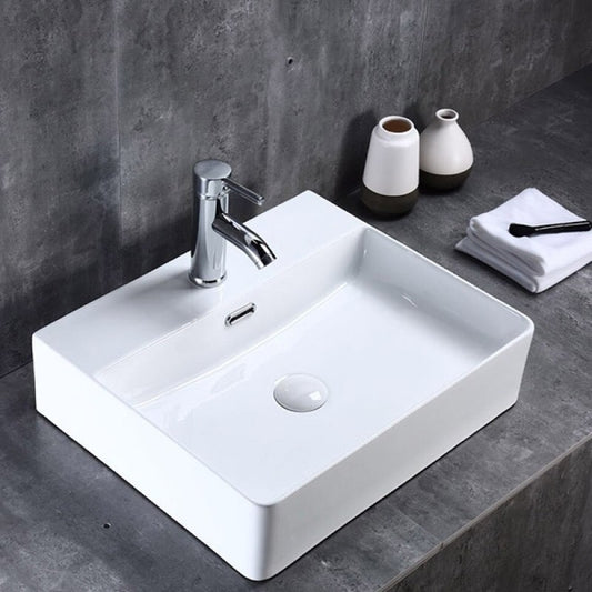 Lavoar baie pe blat Fluminia Mercur 52x42 cm