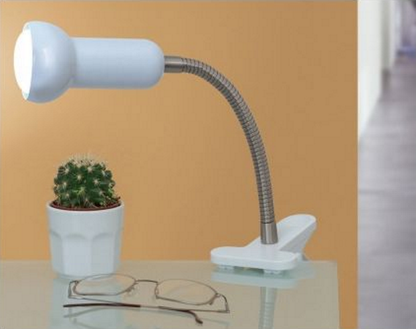 Eglo Fabio Lampa de birou cu clema 1x40W, alb/argintiu