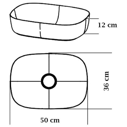 Chiuveta baie pe blat, Kolpasan Alexis 50x36 cm, alb