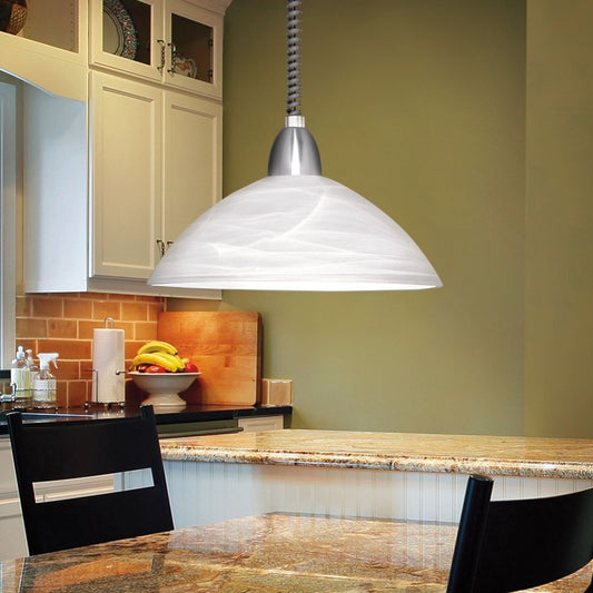 Eglo Lord 2 Pendul 1x60W, inaltime ajustabila, alb/crom