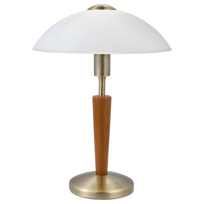 Eglo Solo 1 Veioza cu functie touch, 1x60W, bronz/lemn