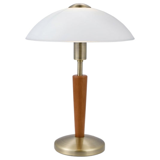 Eglo Solo 1 Veioza cu functie touch, 1x60W, bronz/lemn