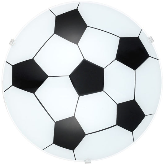 Eglo Junior 1 Plafoniera copii 1x60W, sticla satinata (design fotbal)