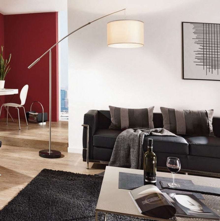 Eglo Nadina Lampadar 1x60W, crom mat/alb
