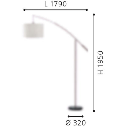 Eglo Nadina Lampadar 1x60W, crom mat/alb