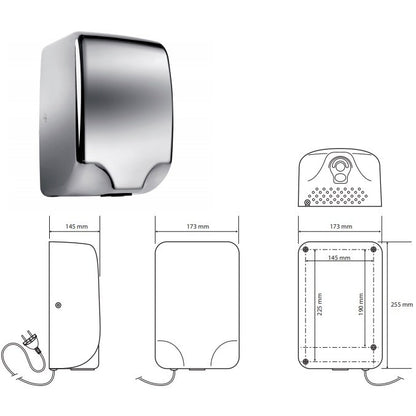 Bemeta Hotel Uscator de maini automat 1350W, inox lucios