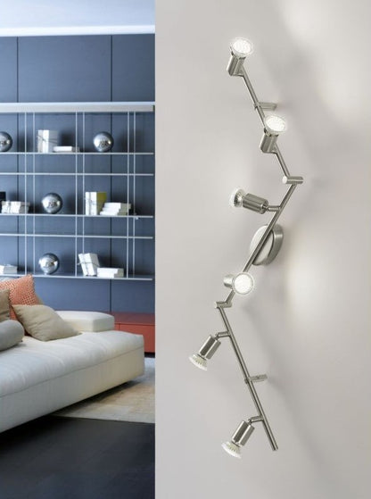 Eglo Buzz-LED Aplica cu spoturi 6x3W, nickel mat