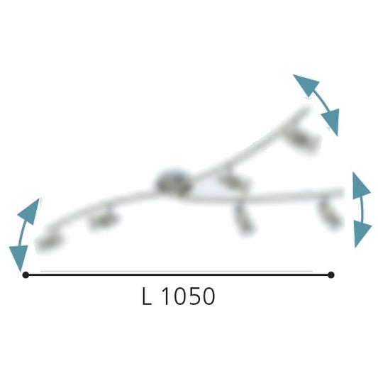 Eglo Magnum Led Plafoniera cu 6 spoturi 6x3W, crom mat