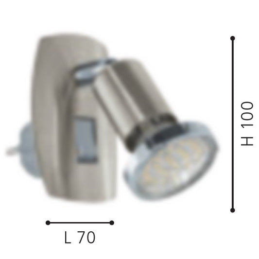 Eglo Mini 4 Aplica cu spot 1x3W, H10 cm, crom mat
