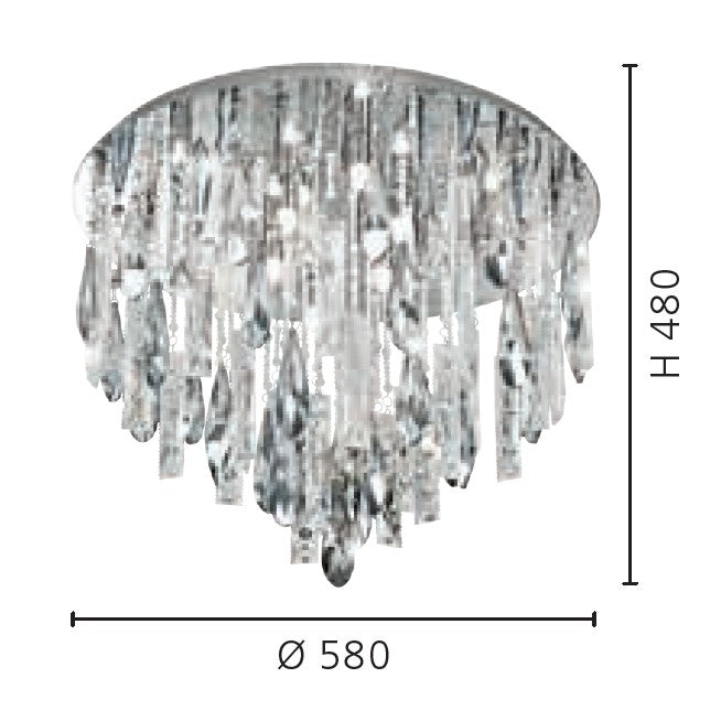 Eglo Calaonda Plafoniera 8x33W, transparent