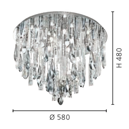 Eglo Calaonda Plafoniera 8x33W, transparent