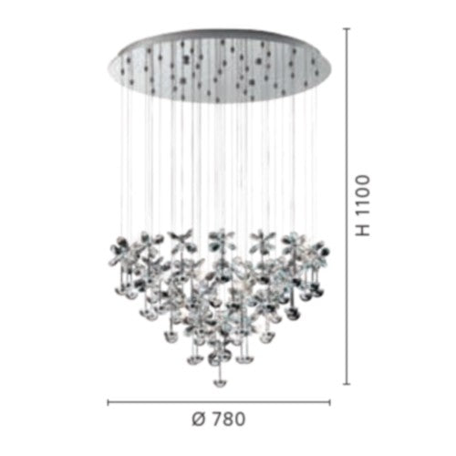 Eglo Pianopoli Lustra 43x2.5W, transparent