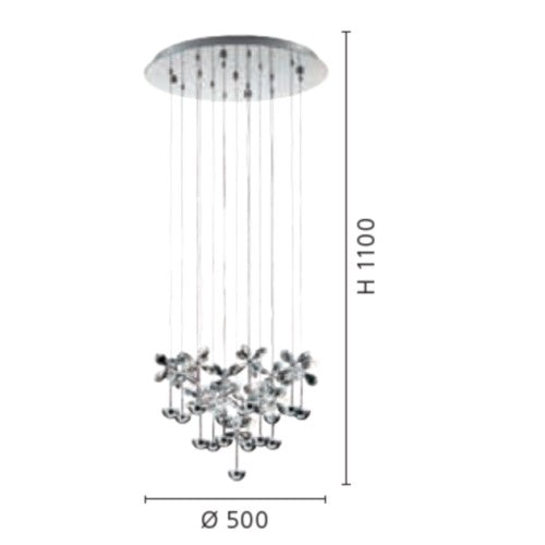 Eglo Pianopoli Lustra 15x2.5W, transparent