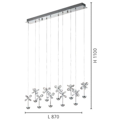 Eglo Pianopoli Lustra 10x2.5W, transparent