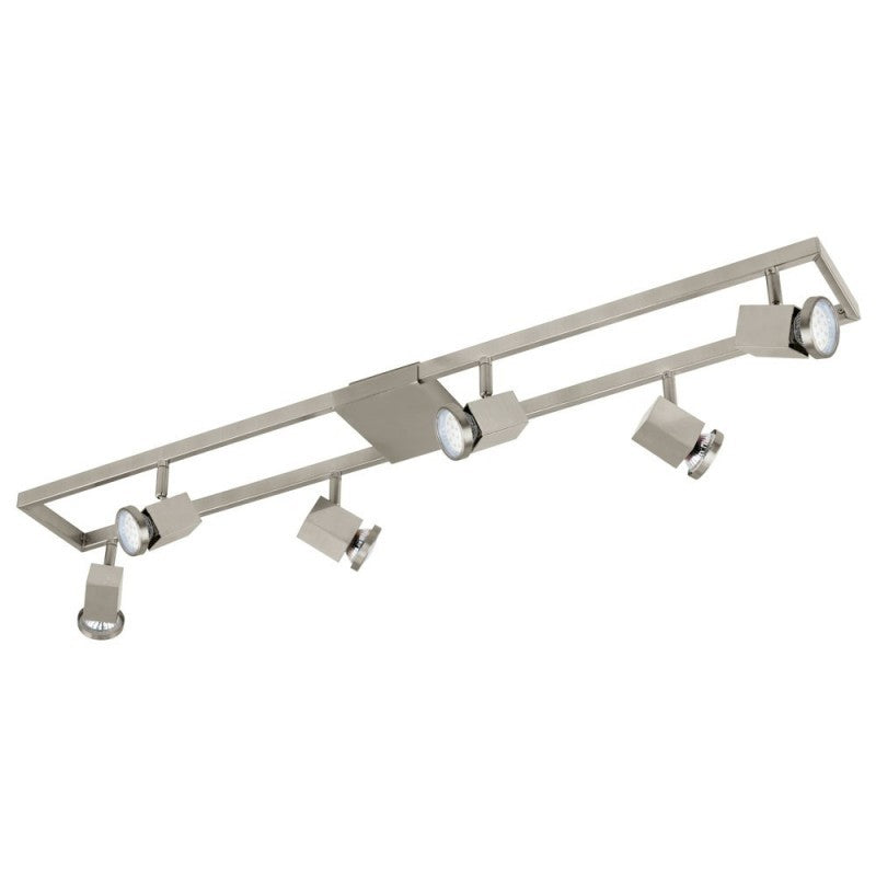Eglo Zeraco Plafoniera cu 6 spoturi 6x5W, crom mat (satin nickel)