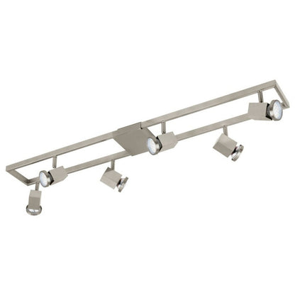 Eglo Zeraco Plafoniera cu 6 spoturi 6x5W, crom mat (satin nickel)