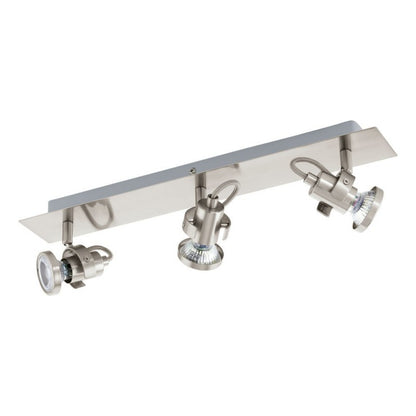 Eglo Tukon 3 Plafoniera cu 3 spoturi 3x3.3W, crom mat (satin nickel)
