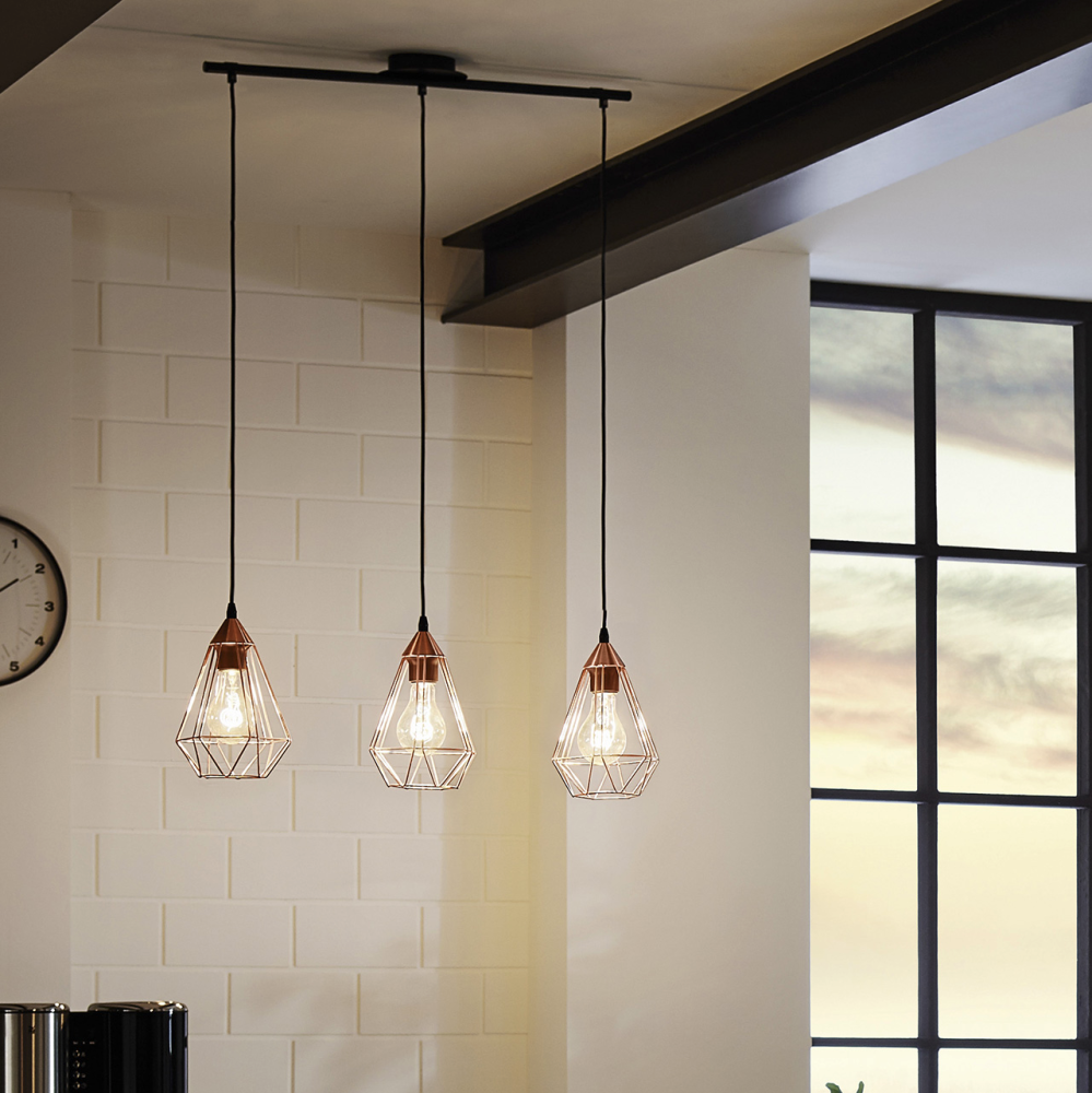 Eglo Tarbes Lustra 3x60W, 79xH110 cm, cupru