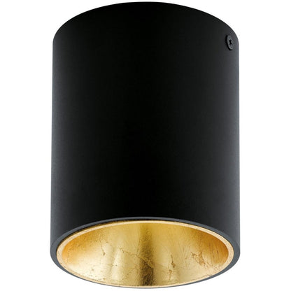 Eglo Polasso Plafoniera rotunda, 1x3.3W, negru/auriu