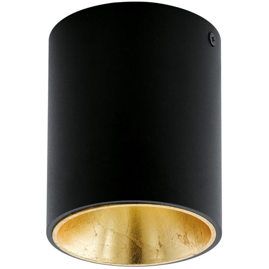 Eglo Polasso Plafoniera rotunda, 1x3.3W, negru/auriu