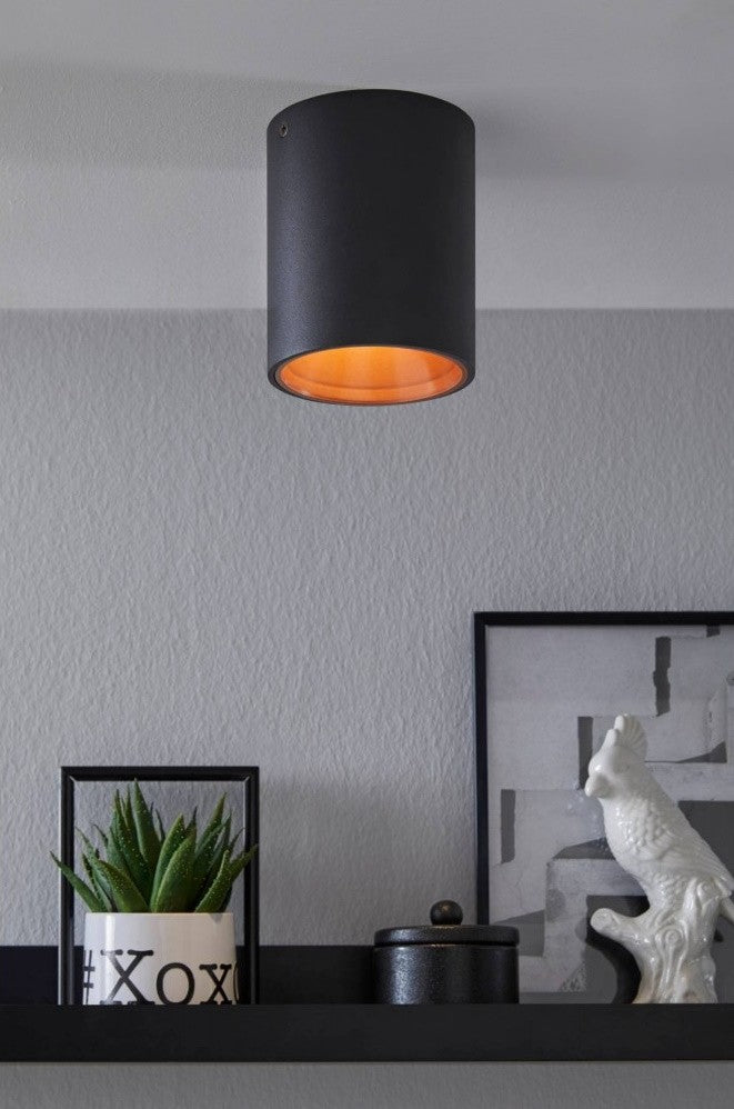 Eglo Polasso Plafoniera rotunda, 1x3.3W, negru/auriu