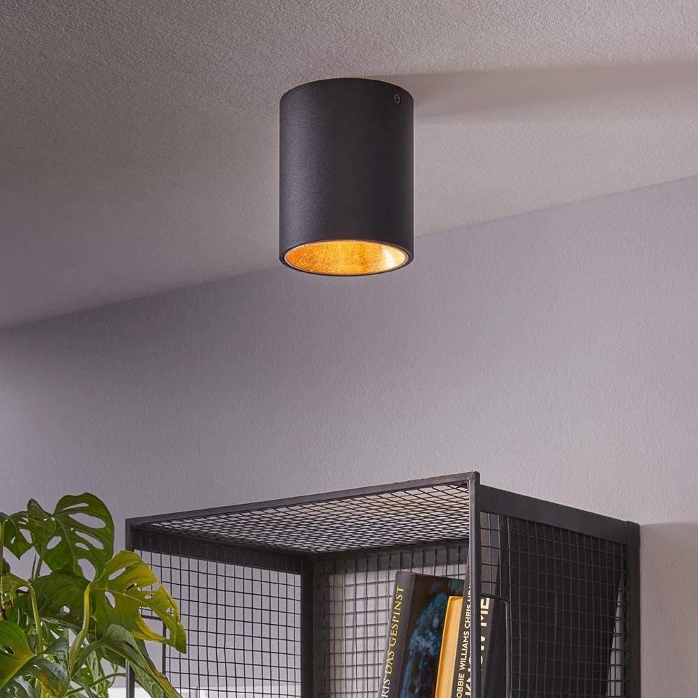 Eglo Polasso Plafoniera rotunda, 1x3.3W, negru/auriu