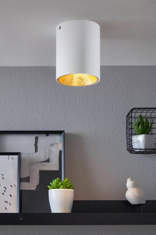 Eglo Polasso Plafoniera rotunda, 1x3.3W, alb/auriu