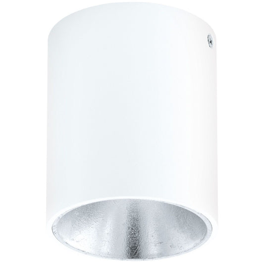 Eglo Polasso Plafoniera rotunda, 1x3.3W, alb/argintiu