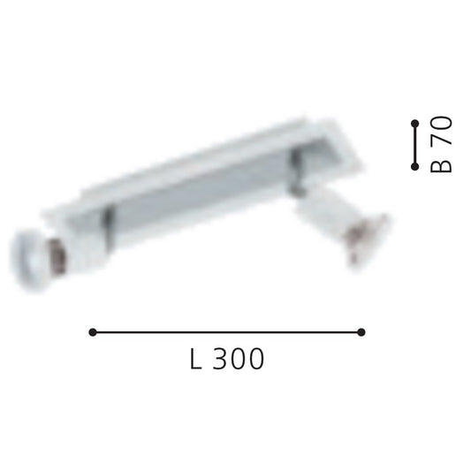 Eglo Sarria Plafoniera cu spot 2x5W, alb