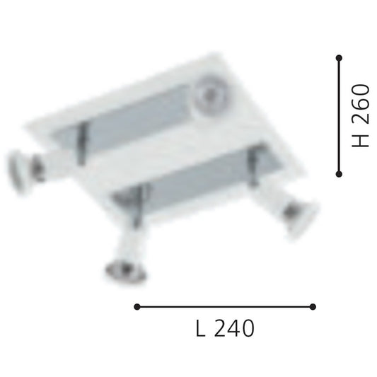 Eglo Sarria Plafoniera cu spot 4x5W, alb