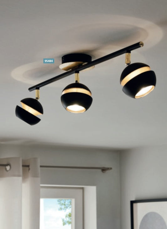 Eglo Nocito Aplica cu 3 spoturi 3x3.3W, negru/auriu
