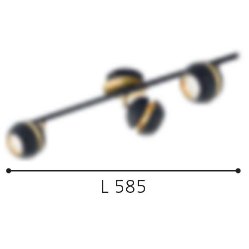Eglo Nocito Aplica cu 3 spoturi 3x3.3W, negru/auriu