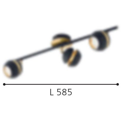 Eglo Nocito Aplica cu 3 spoturi 3x3.3W, negru/auriu