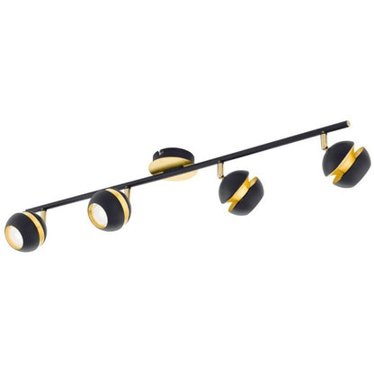 Eglo Nocito Plafoniera cu 4 spoturi 4x3.3W, negru/auriu