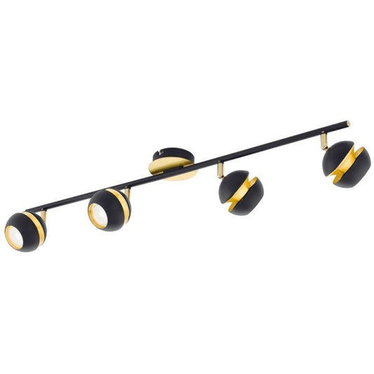 Eglo Nocito Plafoniera cu 4 spoturi 4x3.3W, negru/auriu