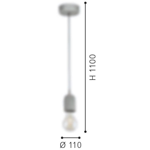 Eglo Silvares Pendul 1x60W, gri
