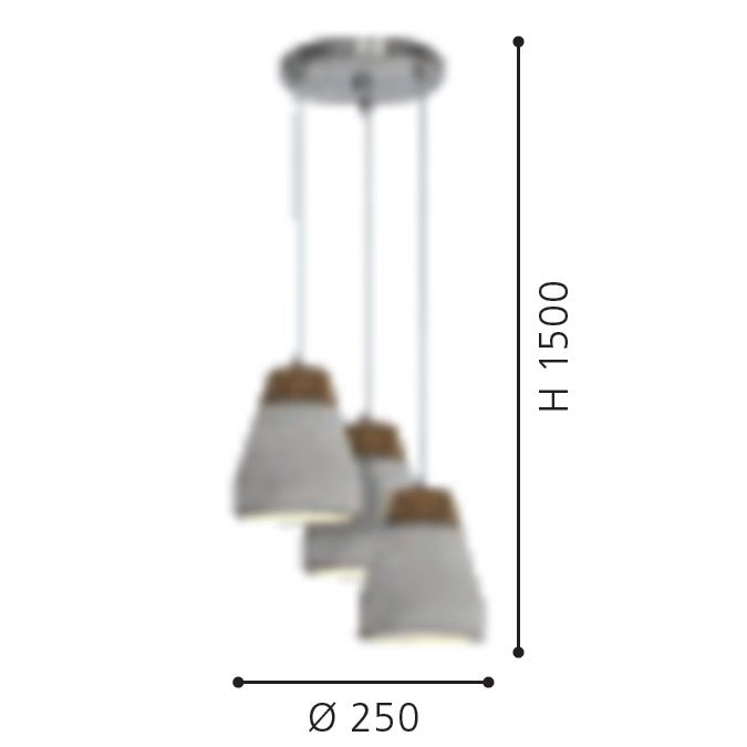 Eglo Tarega Pendul 3x60W, gri