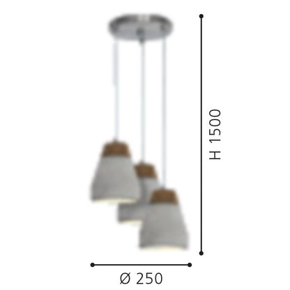 Eglo Tarega Pendul 3x60W, gri