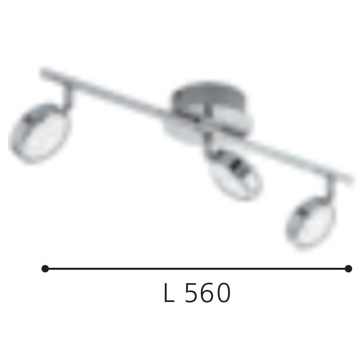 Eglo Salto Plafoniera cu 3 spoturi 3x5.4W, crom
