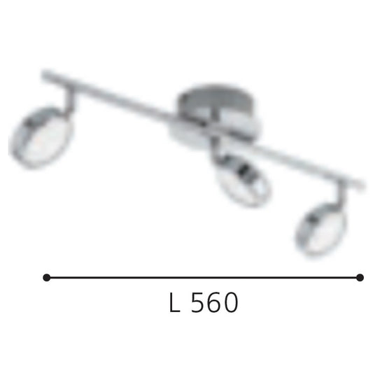 Eglo Salto Plafoniera cu 3 spoturi 3x5.4W, crom