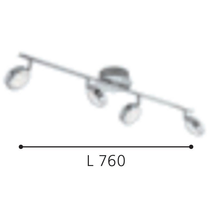 Eglo Salto Plafoniera cu 4 spoturi 4x5.4W, crom