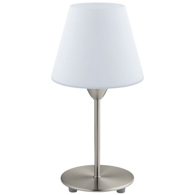 Eglo Damasco 1 Veioza Ø14 cm, 1x60W, crom mat/alb