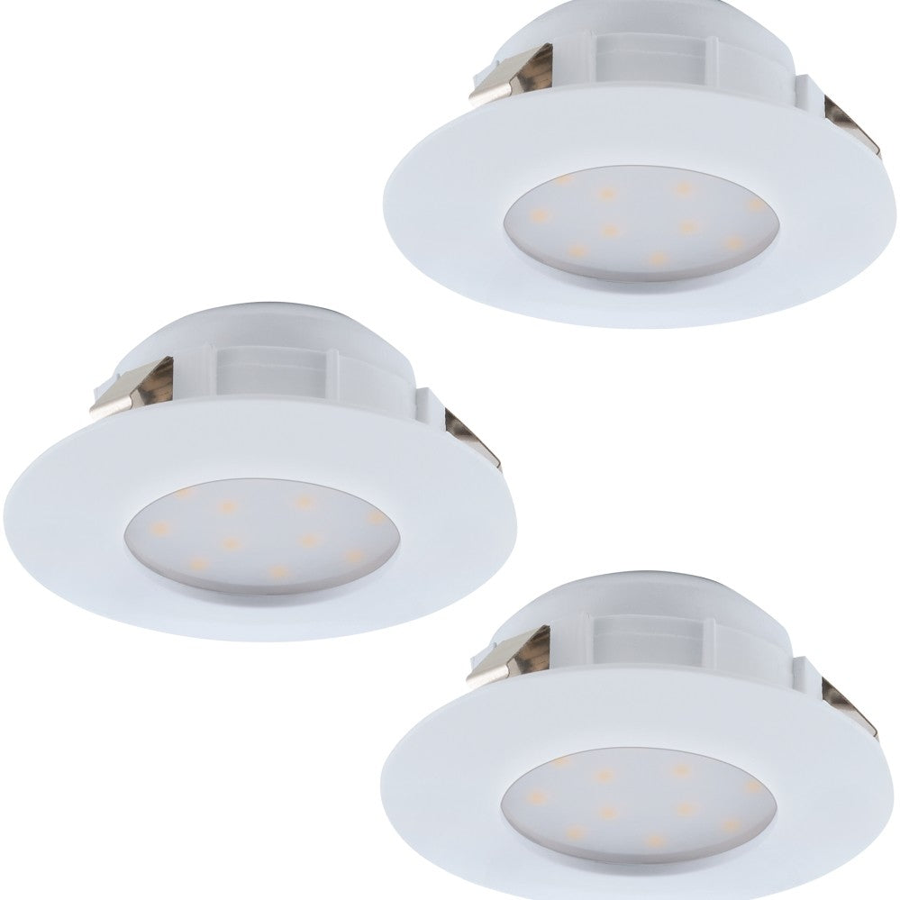 Eglo Pineda Set 3 spoturi incastrate rotunde 3x6W, alb