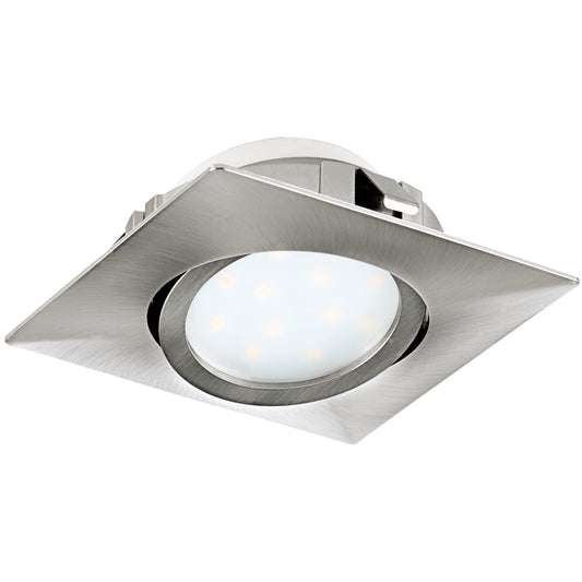 Eglo Pineda Spot incastrat patrat 1x6W, nichel mat