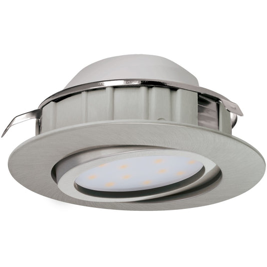 Eglo Pineda Spot incastrat rotund 1x6W, orientabil, lumina reglabila, nichel mat