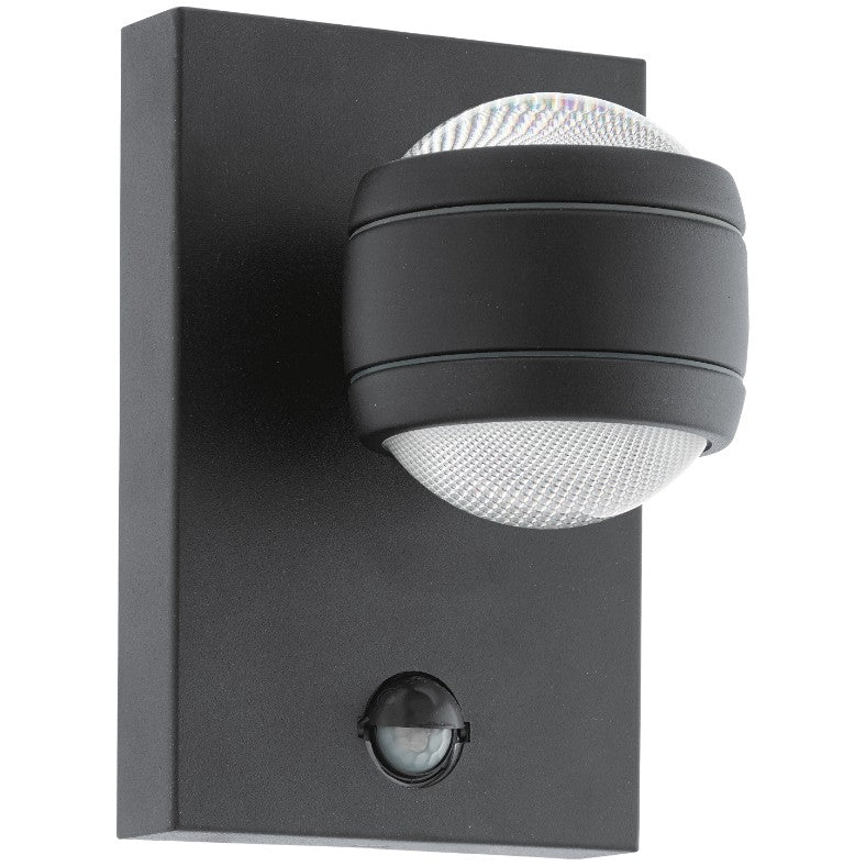 Eglo Sesimba 1 Aplica cu senzor pentru zi si noapte, 2x3.7W, negru